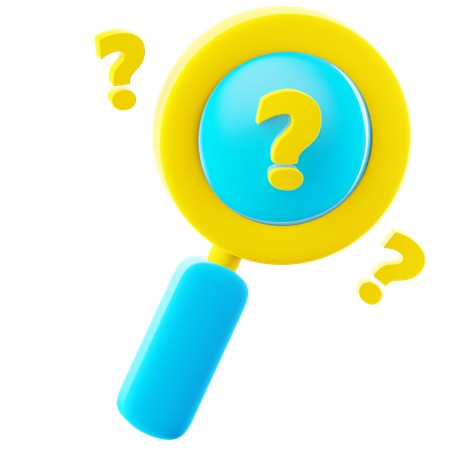 Magnifying Question  3D Icon