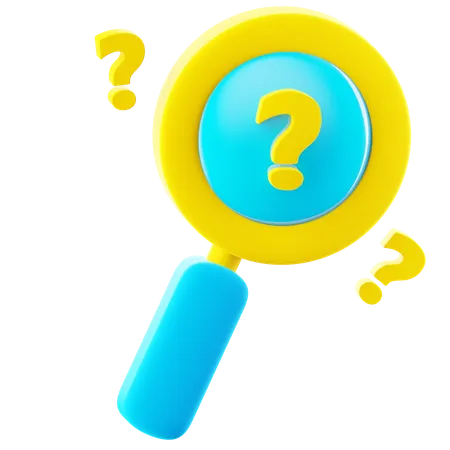 Magnifying Question  3D Icon