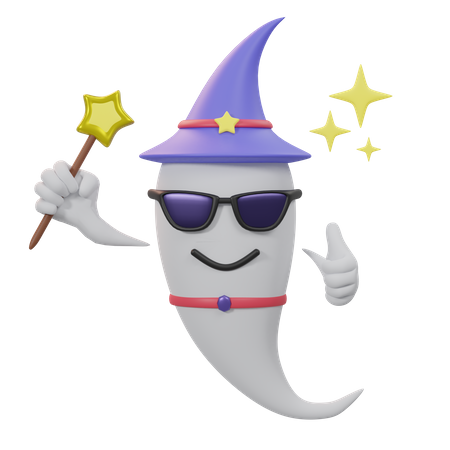 Fantasma mago genial  3D Icon