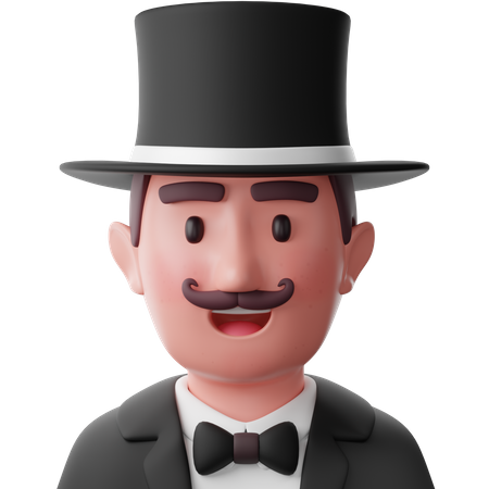 Hombre mago  3D Icon