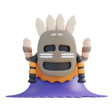 Mago mascarado  3D Icon