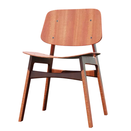 Mahogany Chair  3D Illustration