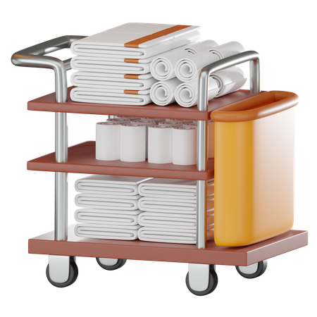Maid Cart  3D Icon