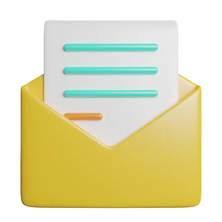 Mail Letter Message 3D Icon
