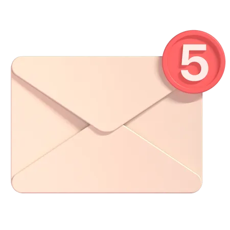 Mail Notification Illustration In 3 D Design 3D Icon