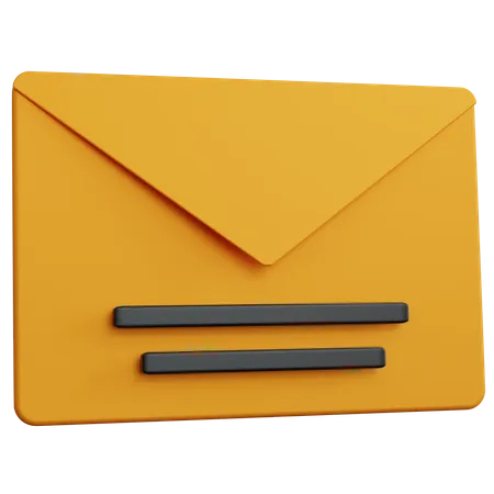 3 D Rendering Mail With Writing Isolated 3D Icon