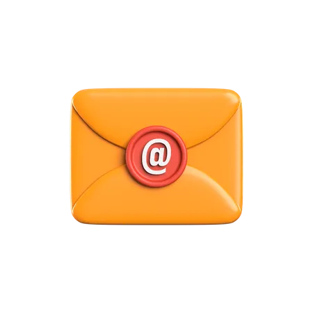 3 D Rendering Email Application Icon 3D Icon