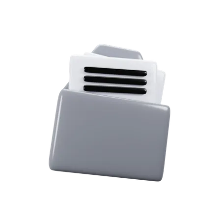 Mail 3 D Icon With Grey Color 3D Icon