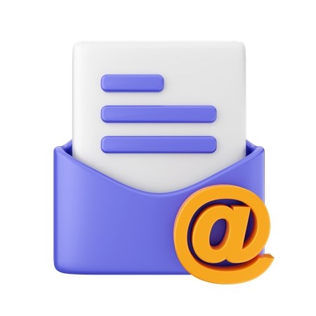 Mail Address  3D Icon