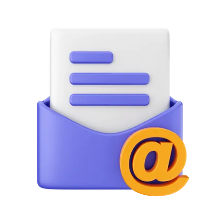 Mail Address  3D Icon