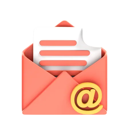 Mail Address  3D Icon