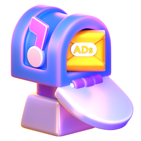 Mail Ads  3D Icon