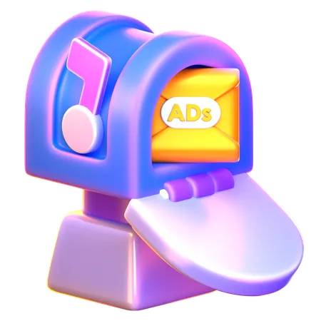 Mail Ads  3D Icon