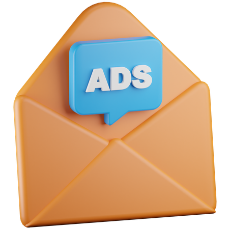 Mail Ads  3D Icon