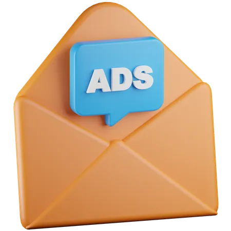 Mail Ads  3D Icon