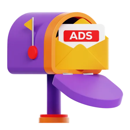 Mail Ads  3D Icon