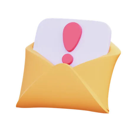 Mail Alert  3D Icon