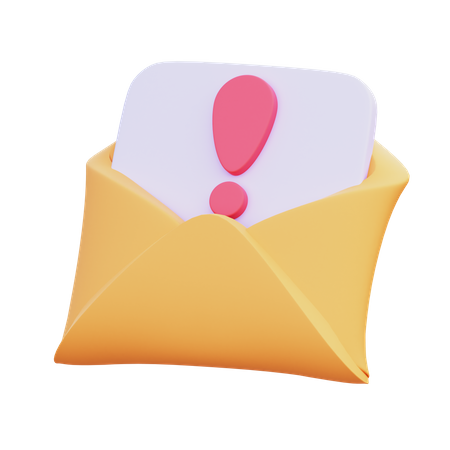 Mail Alert  3D Icon