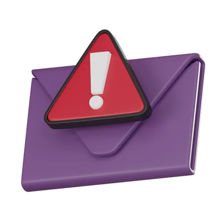 Alerte mail  3D Icon