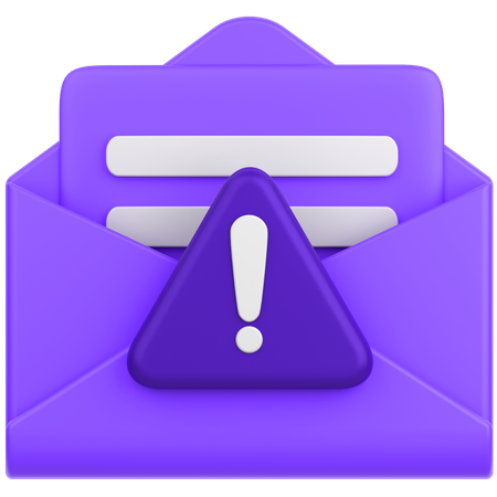 Alerte mail  3D Icon