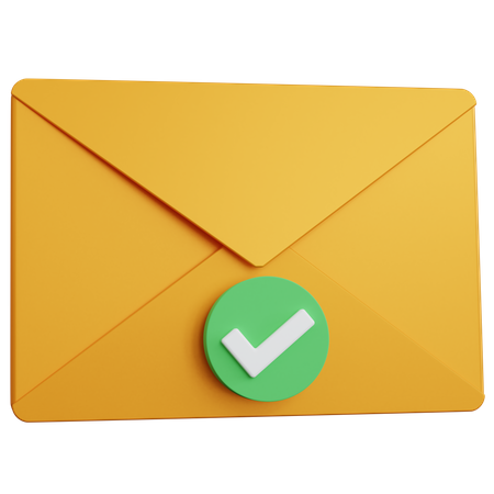 Mail Approve  3D Icon