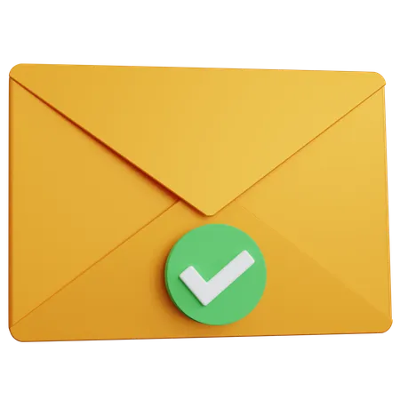 Mail Approve  3D Icon