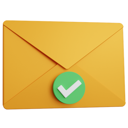 Aprovação por e-mail  3D Icon