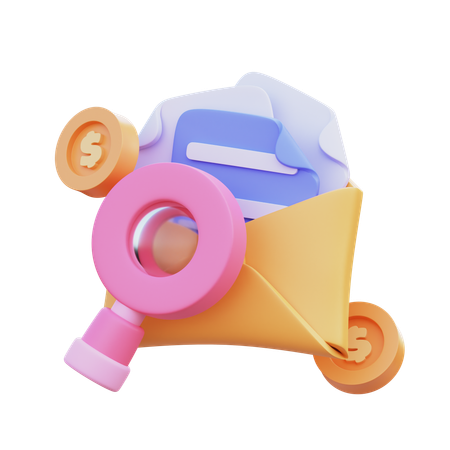 Mail Audit  3D Icon