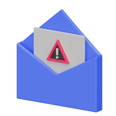 Avertissement par courrier  3D Icon