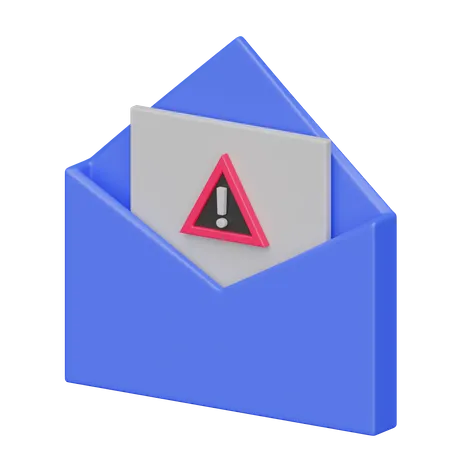 Avertissement par courrier  3D Icon