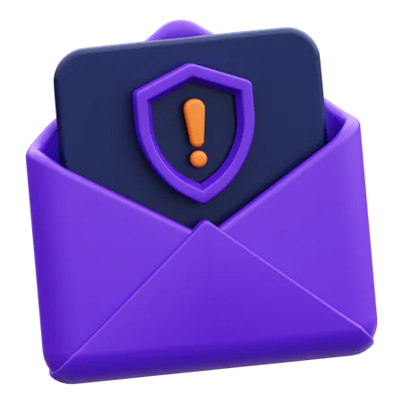 Avertissement par courrier  3D Icon