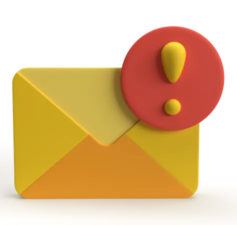 Avertissement par courrier  3D Icon