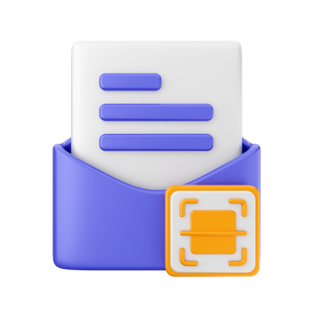 Mail Barcode  3D Icon