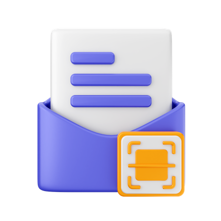 Mail Barcode 3D Icon