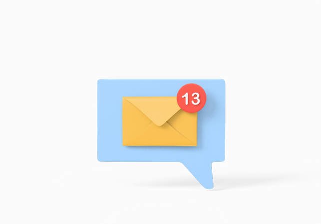 E-Mail-Benachrichtigung  3D Icon