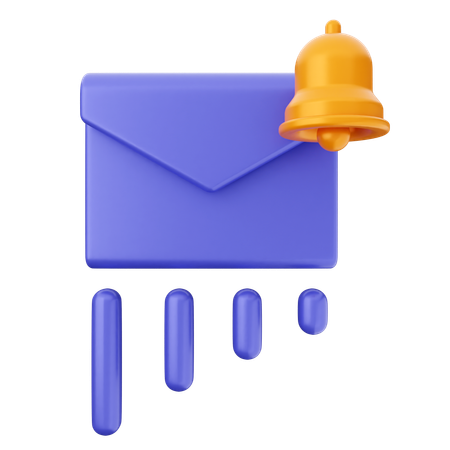 E-Mail-Benachrichtigungsglocke  3D Icon