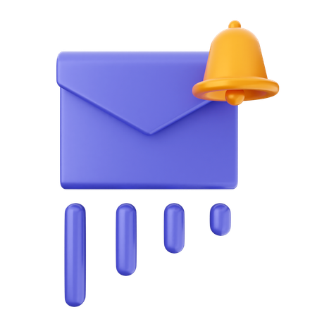 E-Mail-Benachrichtigungsglocke  3D Icon