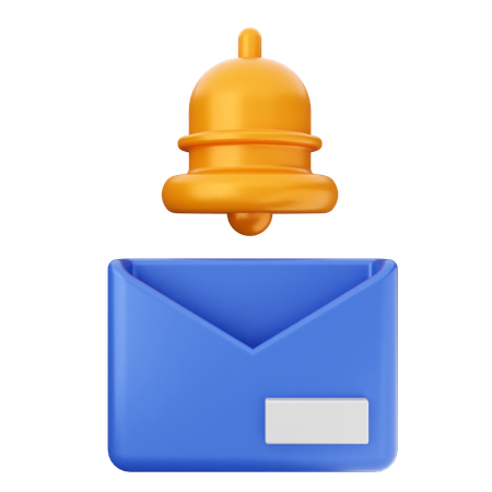 E-Mail-Benachrichtigungsglocke  3D Icon