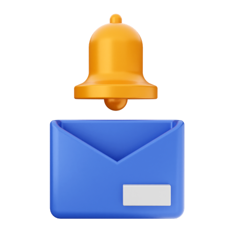 E-Mail-Benachrichtigungsglocke  3D Icon