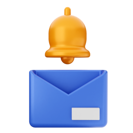 E-Mail-Benachrichtigungsglocke  3D Icon