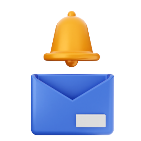 E-Mail-Benachrichtigungsglocke  3D Icon