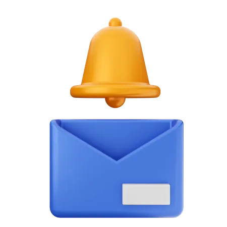 E-Mail-Benachrichtigungsglocke  3D Icon