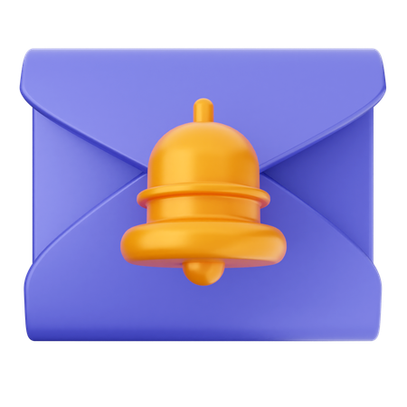 E-Mail-Benachrichtigungsglocke  3D Icon