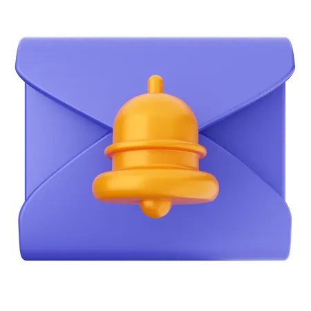 E-Mail-Benachrichtigungsglocke  3D Icon