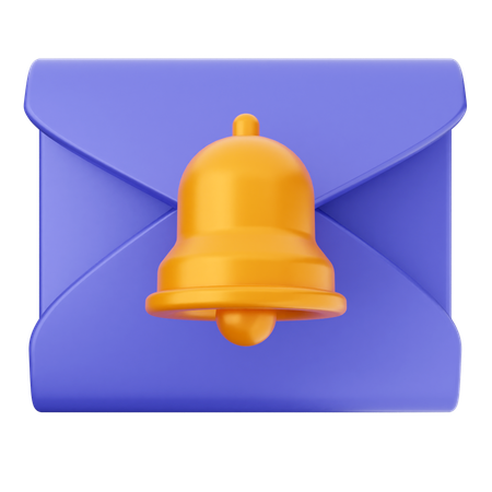 E-Mail-Benachrichtigungsglocke  3D Icon