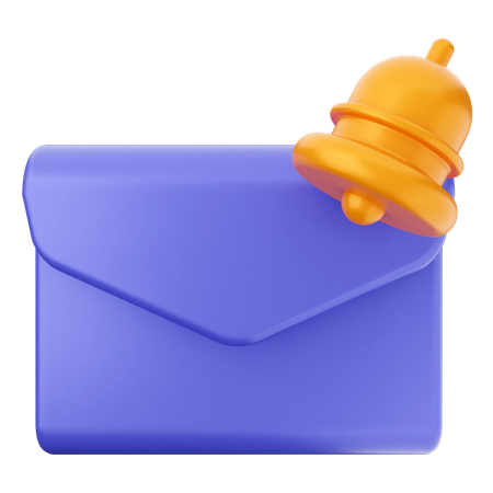 E-Mail-Benachrichtigungsglocke  3D Icon