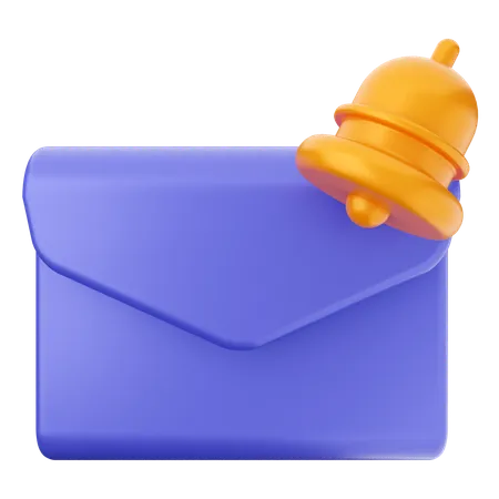 E-Mail-Benachrichtigungsglocke  3D Icon