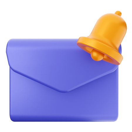 E-Mail-Benachrichtigungsglocke  3D Icon