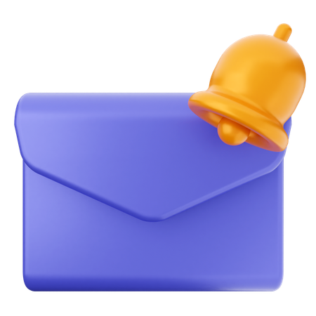 E-Mail-Benachrichtigungsglocke  3D Icon