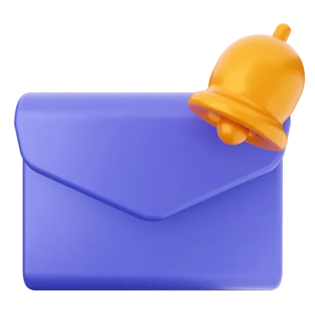 E-Mail-Benachrichtigungsglocke  3D Icon